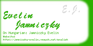 evelin jamniczky business card
